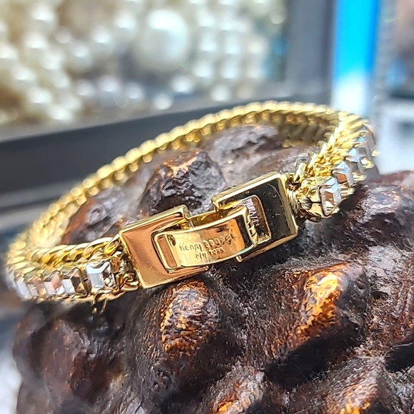 Henri Bendel Emerald-Cut CZ Gold-plated Tennis Bracelet πΎ DAZZLING! - Picture 3 of 12